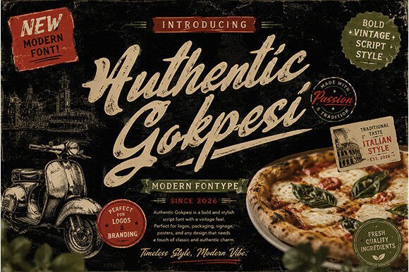 Authentic Gokpesi: A Vintage Script Font for Makers
