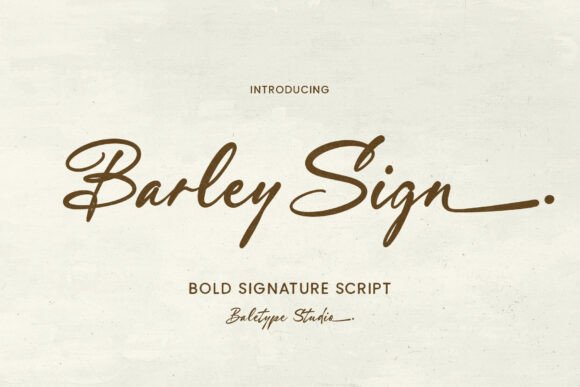 Barley Sign: A Bold Handwritten Script for Editorial Design