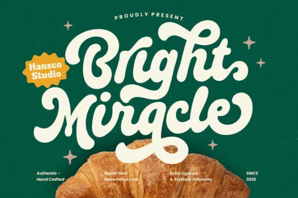 Bright Miracle: A Retro Script Font for Editorial Design