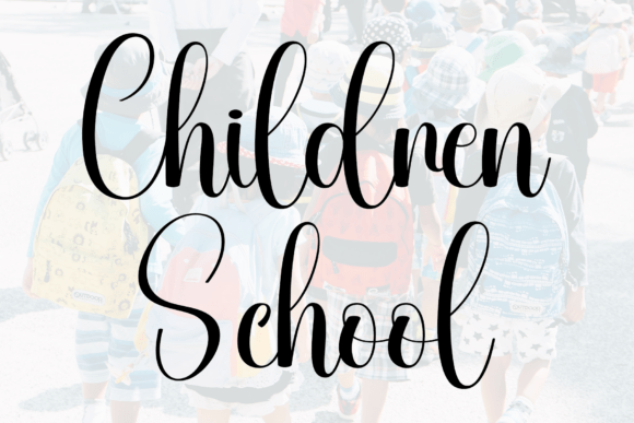Children School: A Modern Script Font for Business