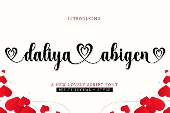 Daliya Abigen: A Heart-Centered Script Font for Elegant Design