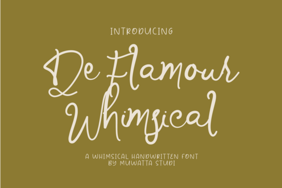 De Flamour Whimsical: A Lighthearted Script Font for Editorial Design and Digital Publishing