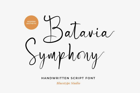 Discover Batavia Symphony: A Modern Handwritten Font for Editorial Elegance