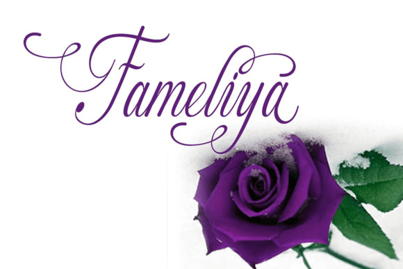 Fameliya: A Script Font for Wedding Elegance and Handmade Business Charm
