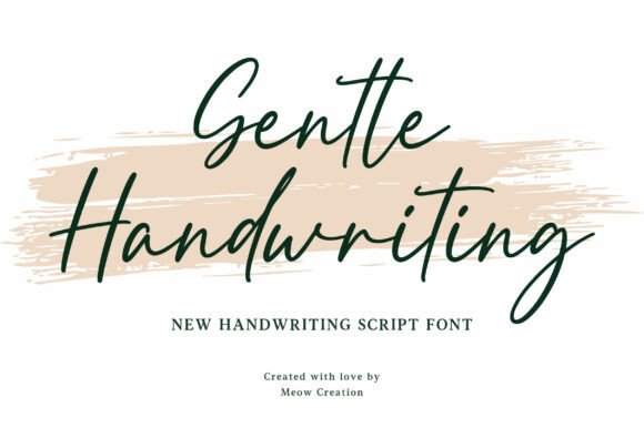 Gentle Handwriting: A Modern Script Font for Elegant Branding and Social Media Visuals