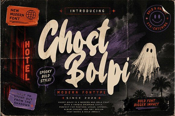 Ghost Bolpi: A Bold Display Typeface for Campaigns