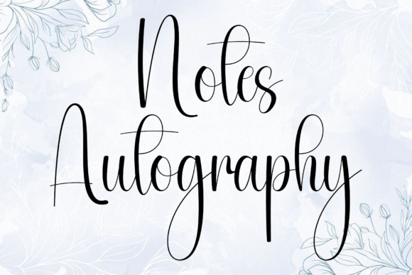 Notes Autography: A Sophisticated Script Font for Handmade Crafters and Etsy Sellers