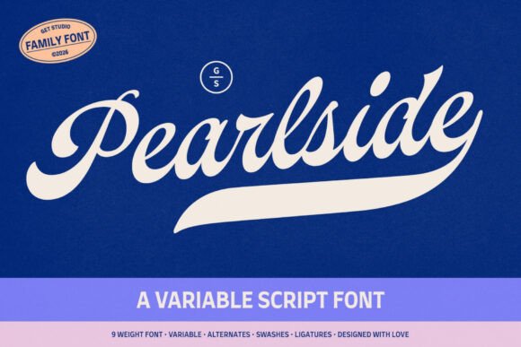Pearlside: A Retro-Automotive Script Font for Lifestyle Blogs and Printables