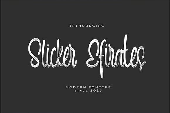 Slicker Efirates: A Modern Script Font Review