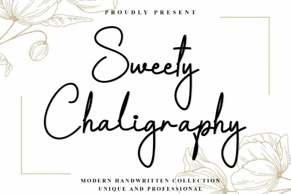 Sweety Chaligraphy: A Modern Handwritten Script Font for Crafters and Sellers