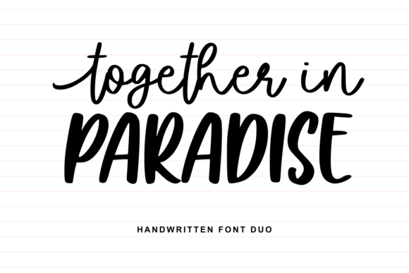 Together in Paradise Duo: Handwritten Font Magic for Brand Consistency